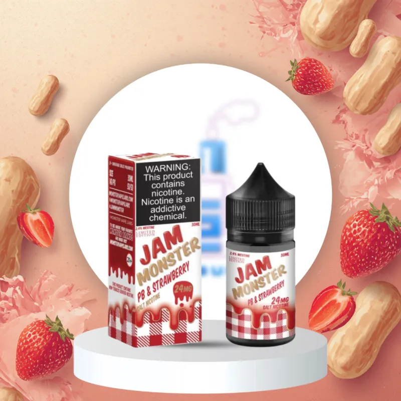 Jam Monster salt 30ml - PB & Strawberry 